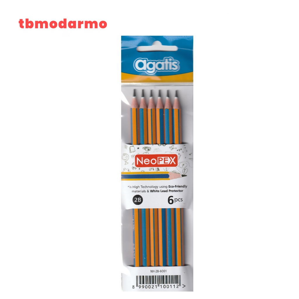 Agatis Neopex Hexagonal Graphite Pensil 2B Set 6 NH-2B-6O01