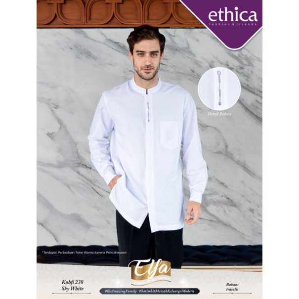 ETHICA// KOKO PUTIH LENGAN PANJANG//ETHICA TERBARU KAHFI 238 SKY WHITE