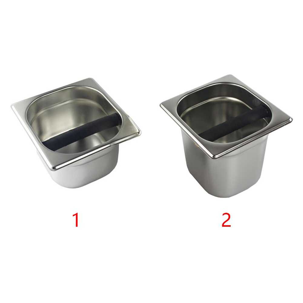 Knock Box Kopi Wadah Ampas Sampah Sisa Espresso Waste Bin Stainless Steel Perlengkapan Peralatan