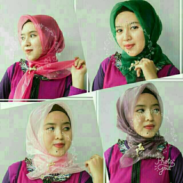 Alantasik - Termurah square organza / segi empat organza / jilbab organdi / R.28