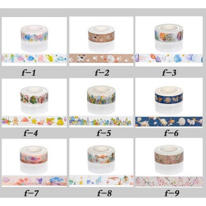 Japanese Washi Tape - Set 40 Pattern 15mmx10m