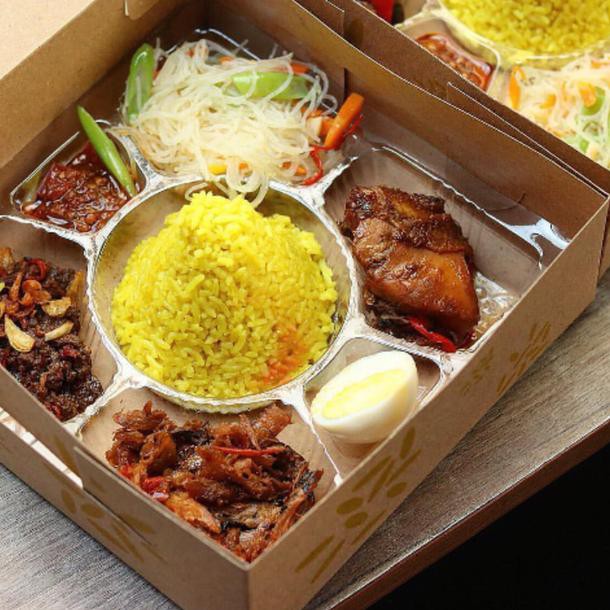 ✼₧ 1Set Box Nasi + Mika Nasi Sekat 7 Harga Grosir/ Box Tumpeng/Dus Nasi