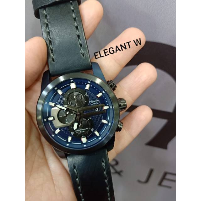 JAM TANGAN ALEXANDER CHRISTIE PRIA ORIGINAL AC 6270MC BLACK BLUE