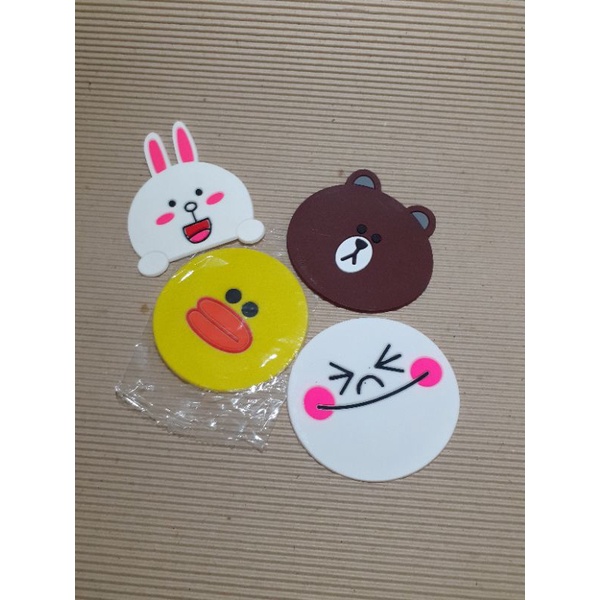 Mug Coaster set / Tatakan Gelas set karakter LINE
