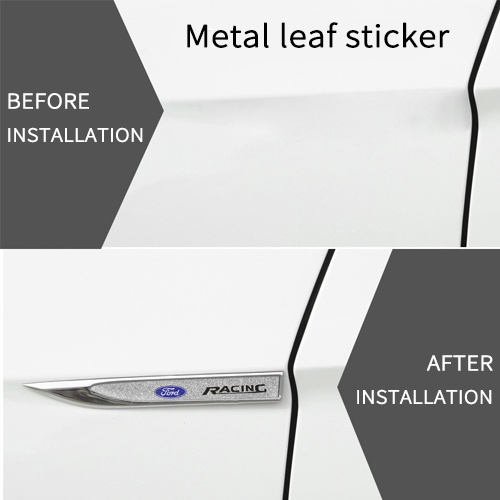 2pcs Stiker Logo Ford Bahan Metal Aksen Berlian Imitasi Untuk Fiesta Ranger Ecosport Focus