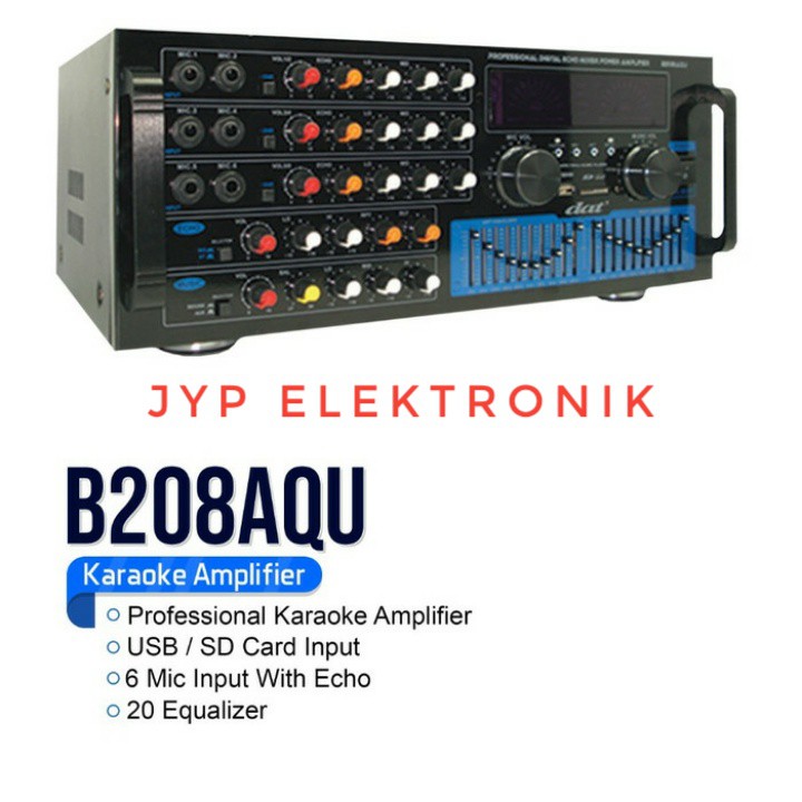 Power Amplifier DAT B208AQU Professional Karaoke Amplifier