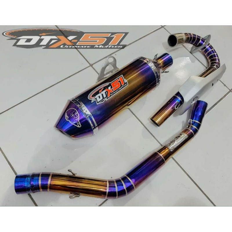 Knalpot Klx/Crf/Wr/Dtracker model bluemoon Original DTX-51 Ultimate Muffler
