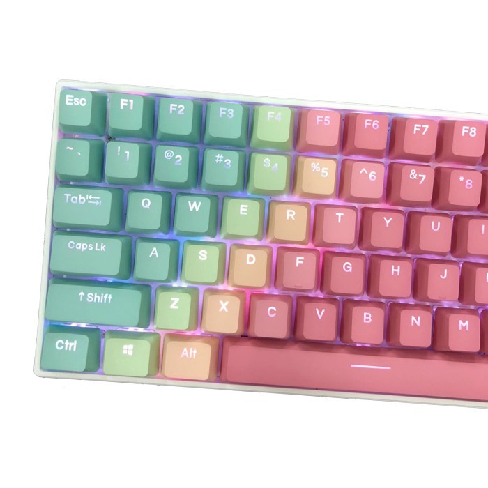 ALCHA KEYCAPS GRADIENT PASTEL PBT DOUBLE SHOT MECHANICAL KEYBOARD