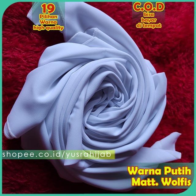 PROMO !!! Hijab Jilbab Instan Kerudung Polos Bergo Syria Basic Zaida Instant Murah Terbaru CVH-Putih