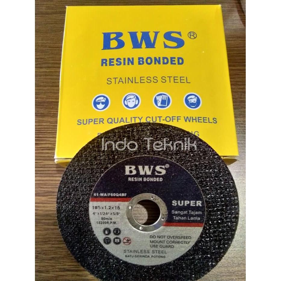 BWS RESIN BONDED (SUPER) CK A-31 4"X1/24"X5/8" HITAM (BATU GERINDA POTONG)