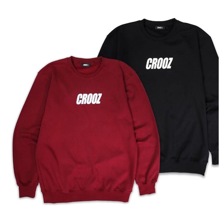 CROOZ CREWNECK SWEATER ELIPS BLACK (001)