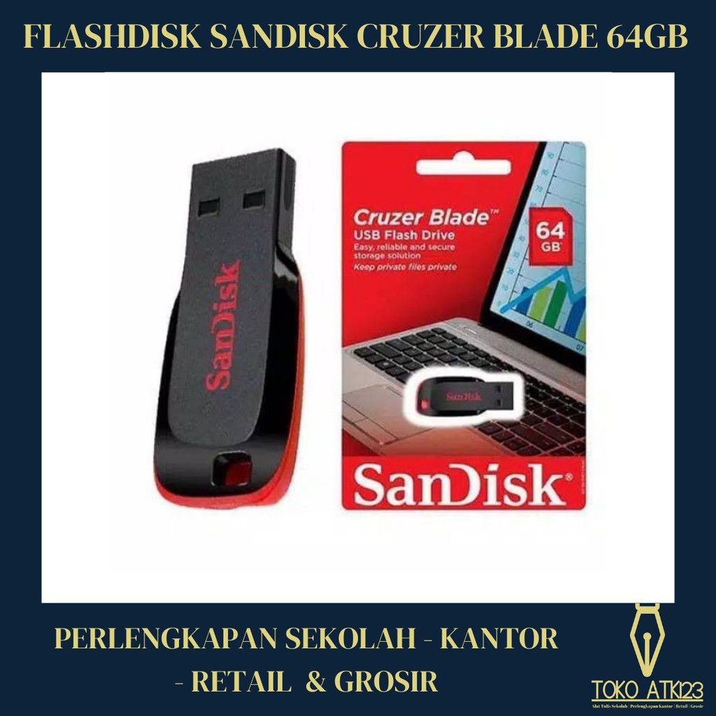 Flashdisk Sandisk Cruzer Blade 64 gb Original!!