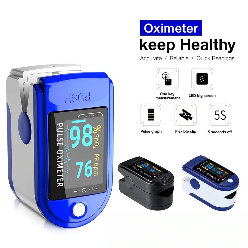 Pendeteksi SpO2 dan Detak Jantung 30-240 BPM Fingertip Pulse Oximeter