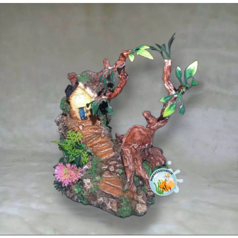 MAINAN HIAS AQUARIUM FIBER RUMAH BONSAI