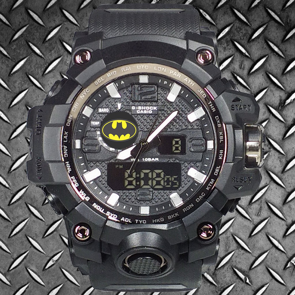 (Istimewa Bossque) Jam BATMAN Double Time Full Black (Exclusive)