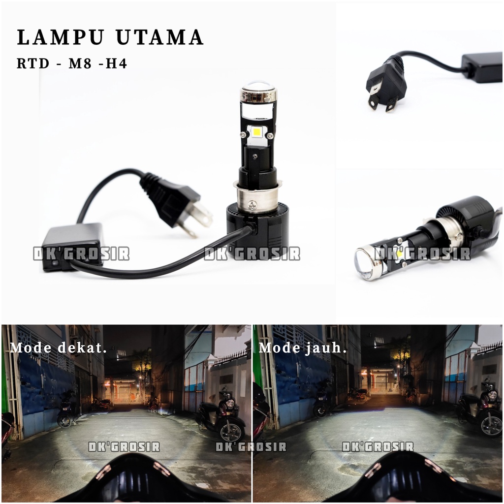 Jual Original RTD Rayton M8 Lampu Utama Putih Kuning + Kipas H6 H4