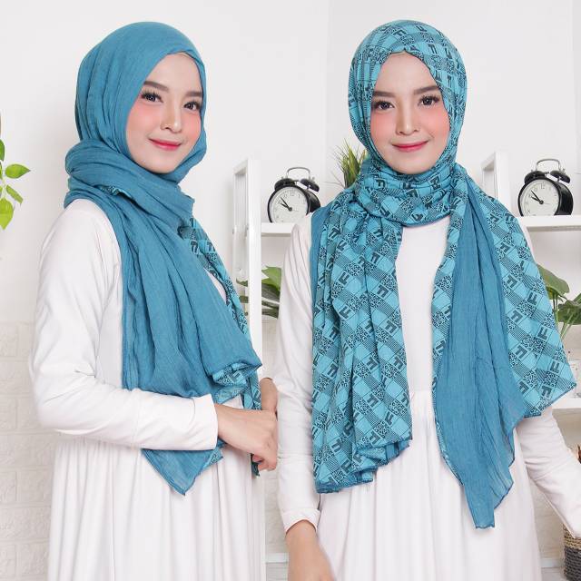 Selendang Pashmina Hijab Jilbab Syal Polos Import Scarf Grosir Kerudung Muslim Murah Fendi