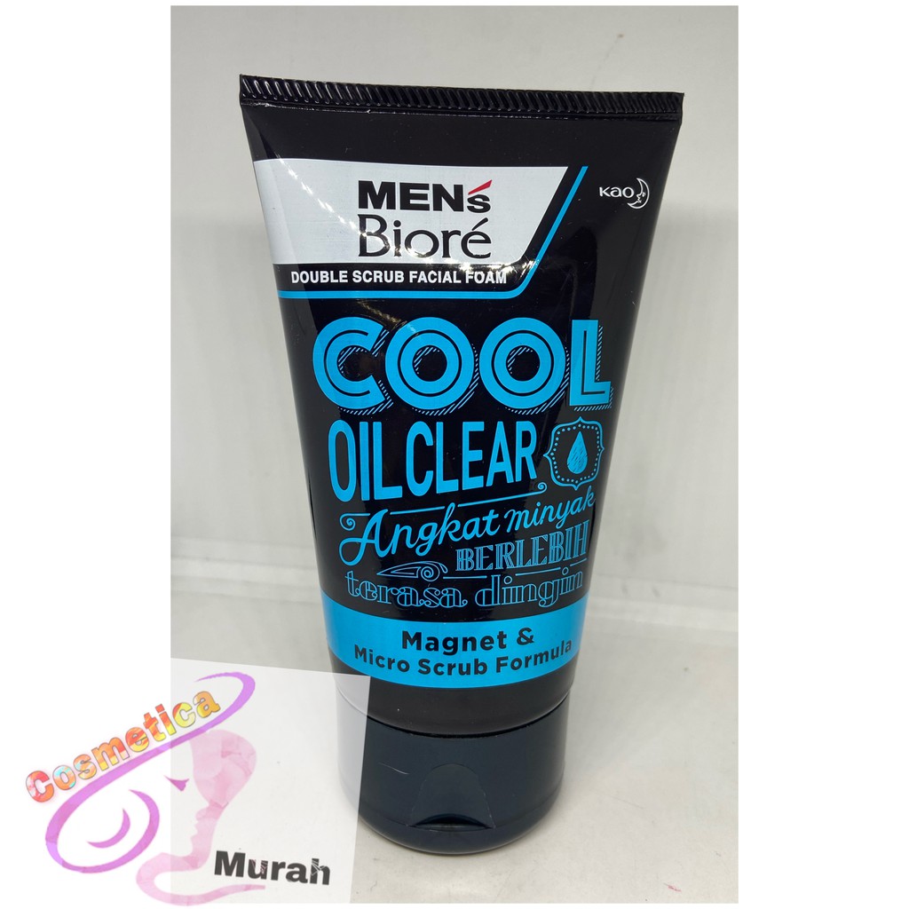 [ 100 gr / bpom ] biore men facial foam cool oil clear / cuci muka biore khusus pria