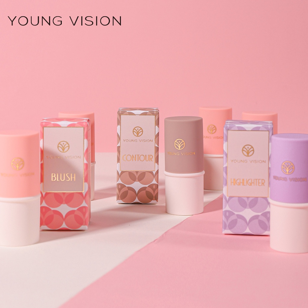 【Baru】YONG VISION Handaiyan Blush Stick Set Matte Cream Blush Stick for Cheeks, Eyes and Lips Trimming highlight Natural Makeup Waterproof Long Lasting