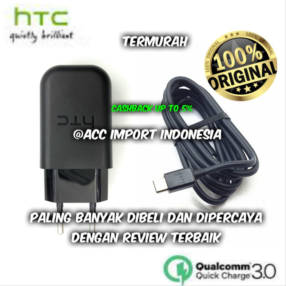 FAST CHARGER QUICK QC 3.0 HTC DESIRE 10 PRO ONE M8 A9 A9S M9 EYE PRIME SUPREME X9 BUTTERFLY ORIGINAL