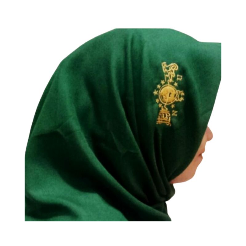 Hijab Segi Empat  logo NU - Kerudung Segi Empat NU - Jilbab Segi empat Bordir Logo NU