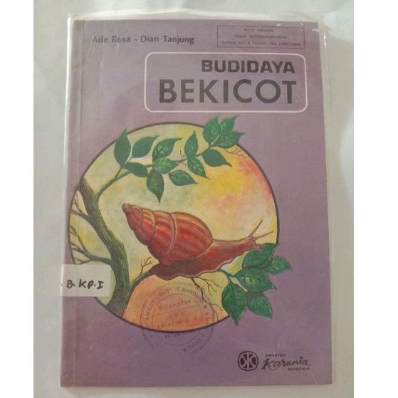 budidaya bekicot - buku jadul - buku bekas perpustakaan