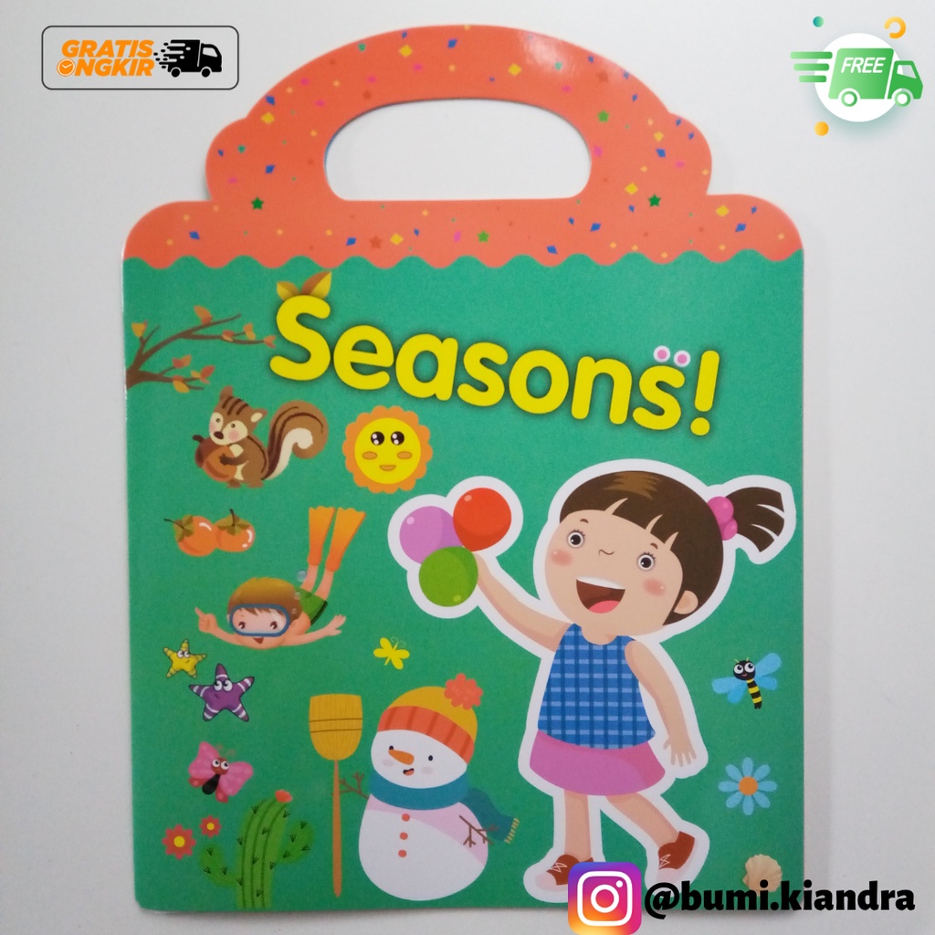 

Sticker Book Reusable Buku Sticker Anak Bisa Tempel Ulang (Seasons)