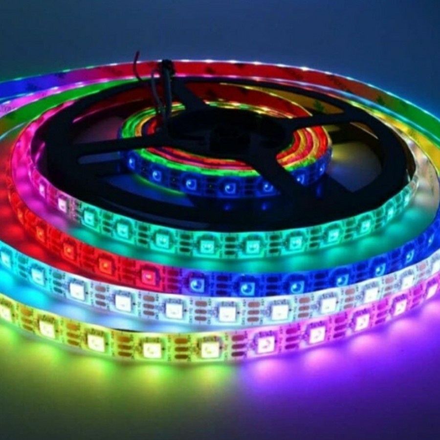 LED Strip Gerak WS2812 5V RGB | Ws 2812 5 Volt - 5 Meter IP20 non Waterproof