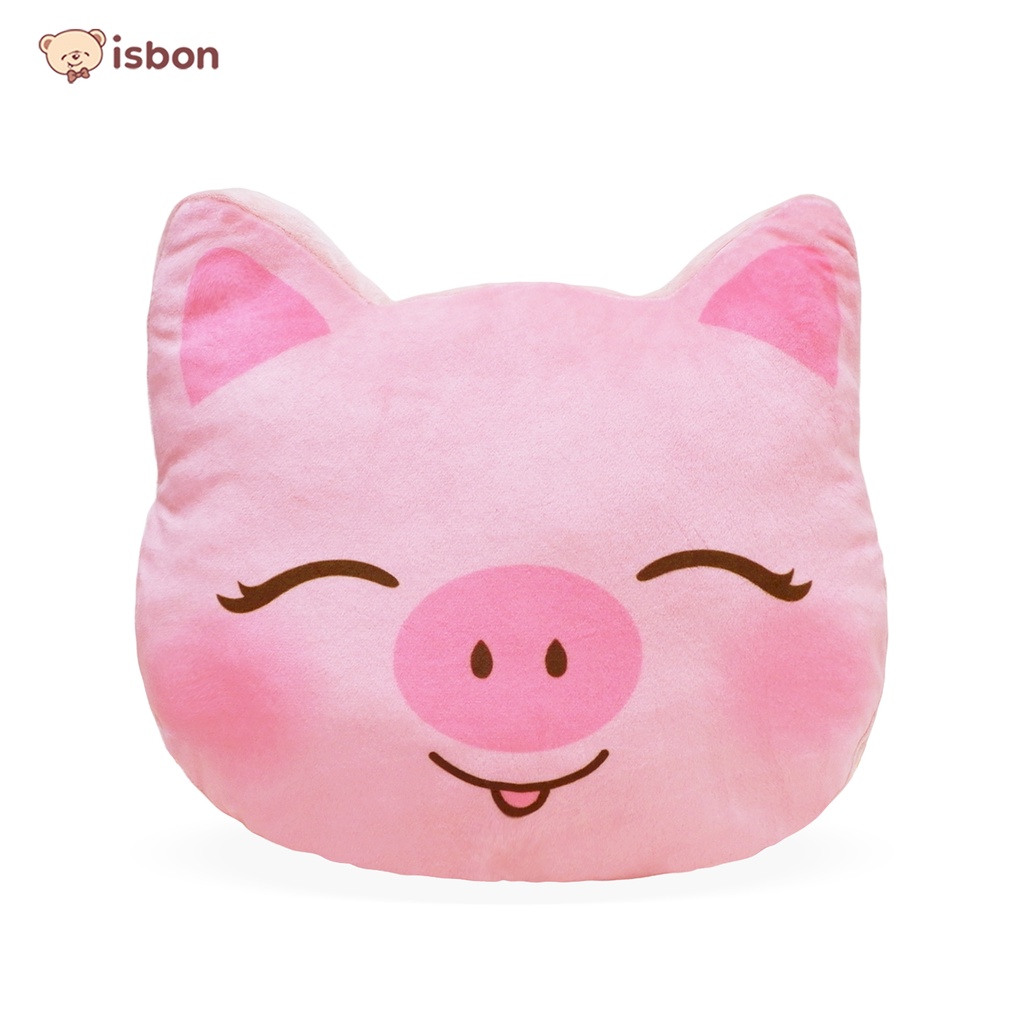 ISTANA BONEKA Balmut Bantal Selimut Karakter Kepala Babi piggy pig Warna Pink Cocok Untuk Traveling Berpergian Jauh Mudah Dibawa