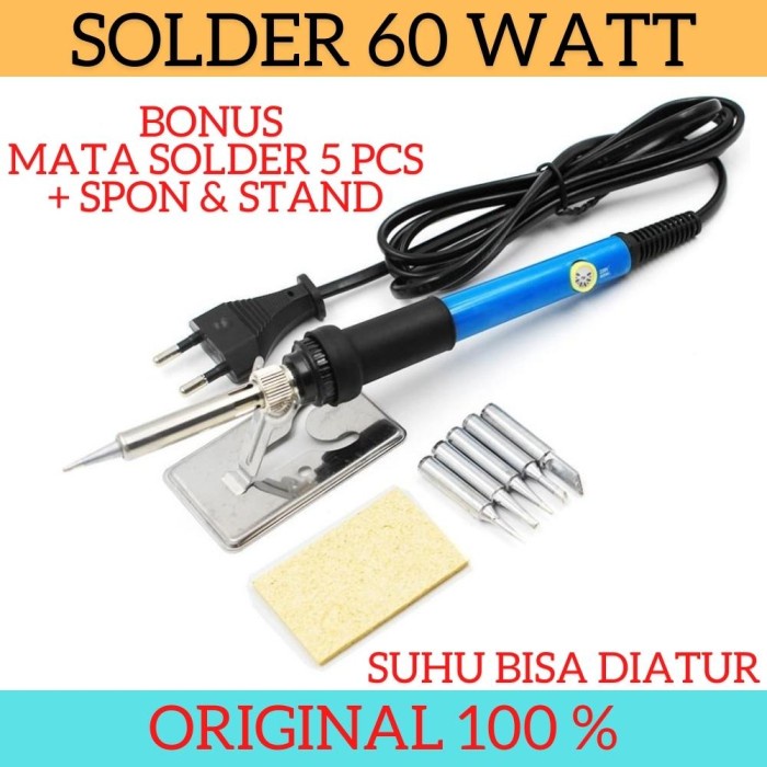 Solder Tangan 60 Watt Bisa Atur Suhu Panas 60W CS31 Bonus Mata Solder