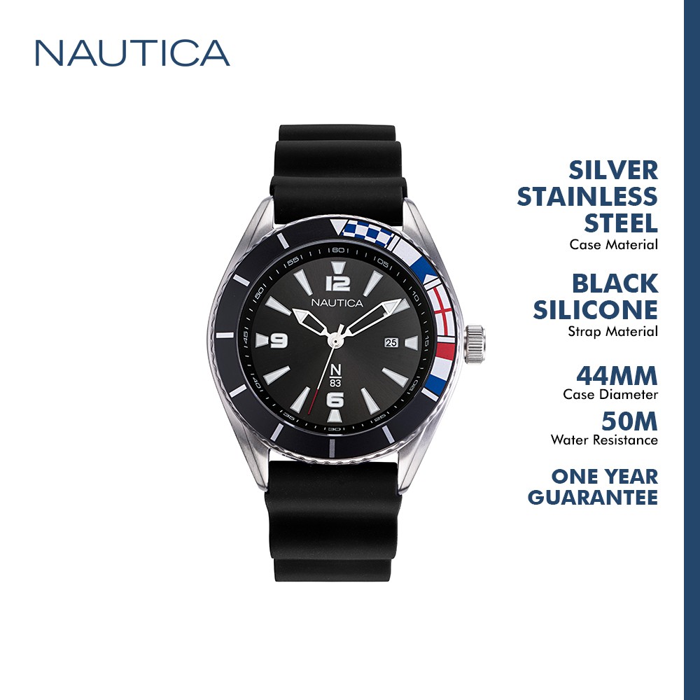 Nautica jam tangan pria Urban Surf NAPUSS901 Hitam