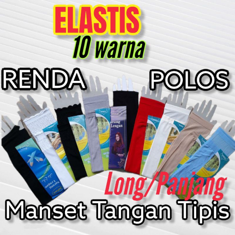 Manset Tangan Renda Muslimah Panjang dan lembut Sarung Lengan Manset Lengan RENDA