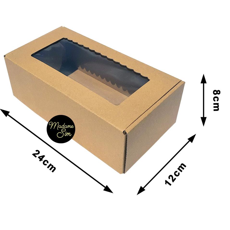 

☞ KOTAK KUE - CAKE BOX - DUS BOLU 24 x 12 x 8 CM - MS-08 (ISI : 10 PCS) ☊