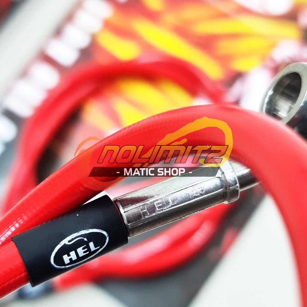 Selang Rem Brake Line HEL Infinit Depan Merah ABS Yamaha Aerox 155