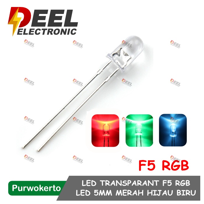 LED RGB 5MM 3 WARNA MERAH HIJAU BIRU LED KEDIP RGB FLIP FLOP F5 2 KAKI
