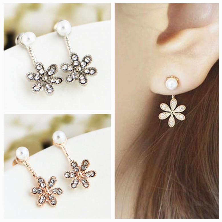 ➰CKK➰ Anting Tusuk Motif Bunga FA76  Diamond Fashion Korea Aksesoris Murah