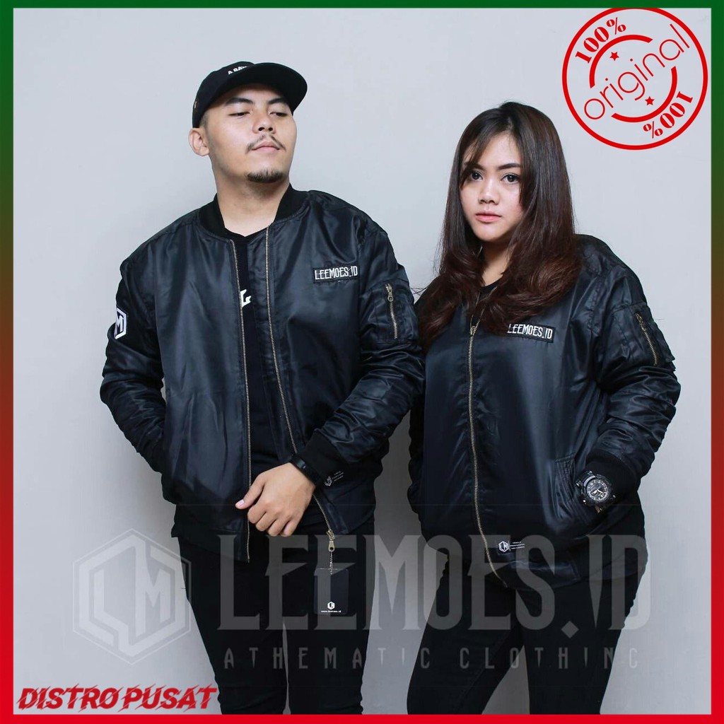 Jaket / jaket bomber / jaket pria / jaket parasut / bomber / Jaket wanita / Hitam / 0005