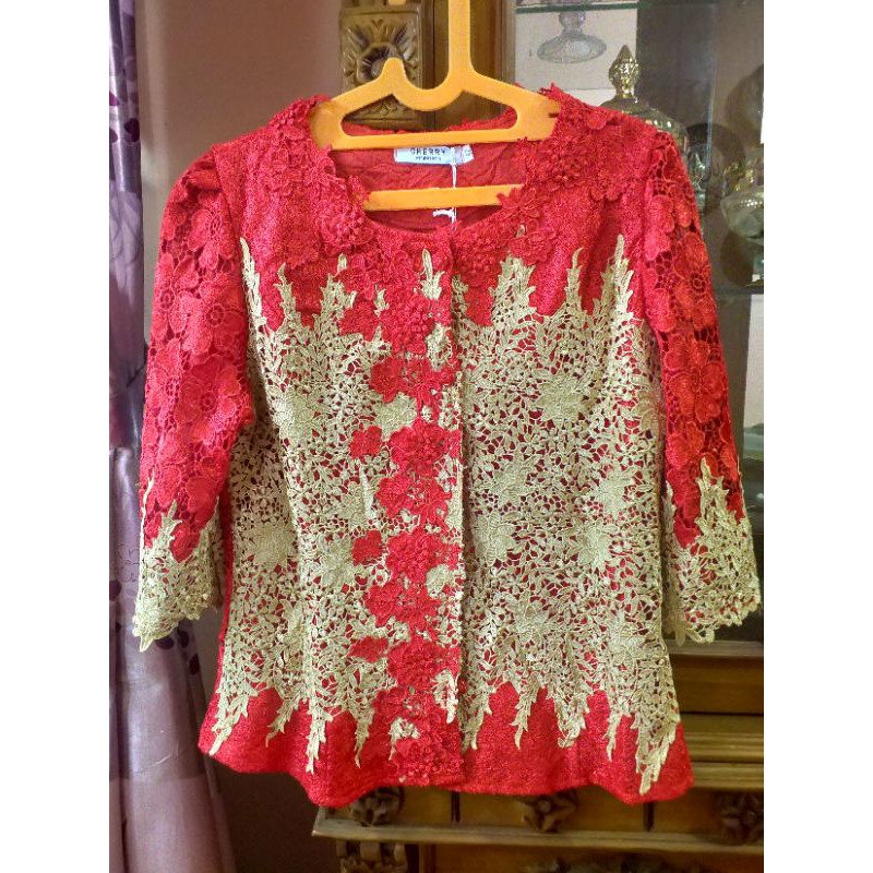 Kebaya brokat thailand 2 tone