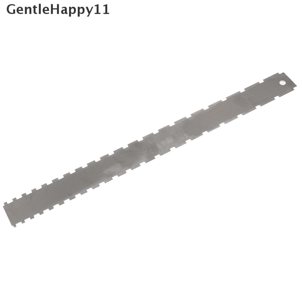 Gentlehappy Gitar Neck Notched Straight Edge &amp; Fret Ruler Rocker Luthier Alat Stainless Steel