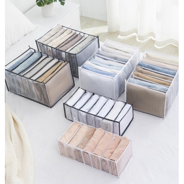 Storage Sekat Pakaian Organizer Pembatas Pakaian Lemari Storage celana - missbejogrosir