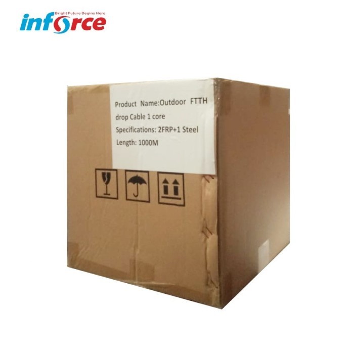 CABLE FIBER OPTIC INFORCE G657A 1 CORE 2 FRP 1 SELING STEEL 1000M FTTH