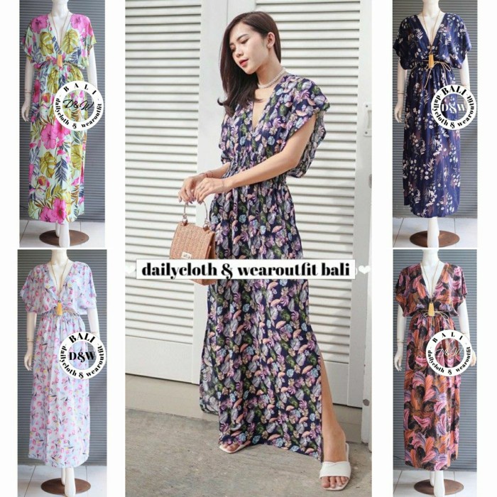 Longdress pantai bali /longdress kupu /dress pantai /baju santai bali - Foto display