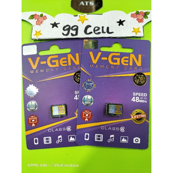 memori 16Gb V-Gen Memory card mikro SD MMC V-Gen 16gb class 6 original 100% Garansi resmi