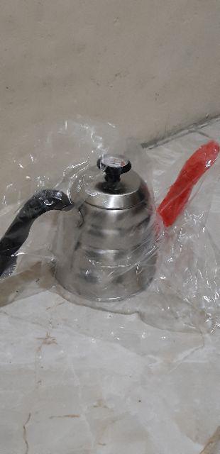 Teko Kopi Coffee Maker Pot V60 Drip Kettle Teko Barista Pembuat Kopi Thermometer Teko Leher Angsa