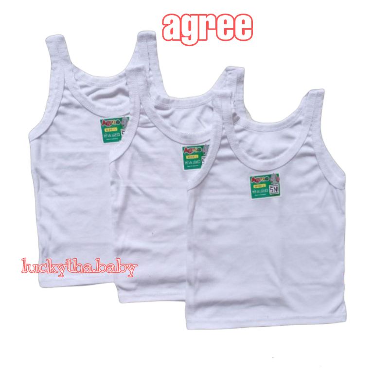 grosir 6pcs-singlet AGREE  ST 02 ,SF 019,sf 040 S.M.L.XL / SINGLET BAYI &amp; SINGLET ANAK AGREE KIDS / KAOS KUTANG AGREE 019