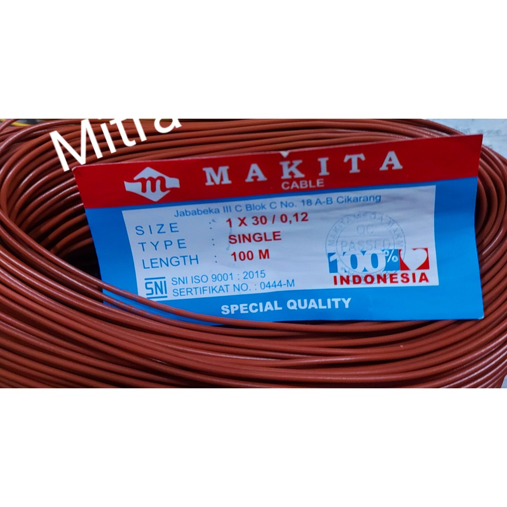 KABEL RAKITAN SERABUT MAKITA 1X30 0,12MM TEMBAGA PER 100 METER