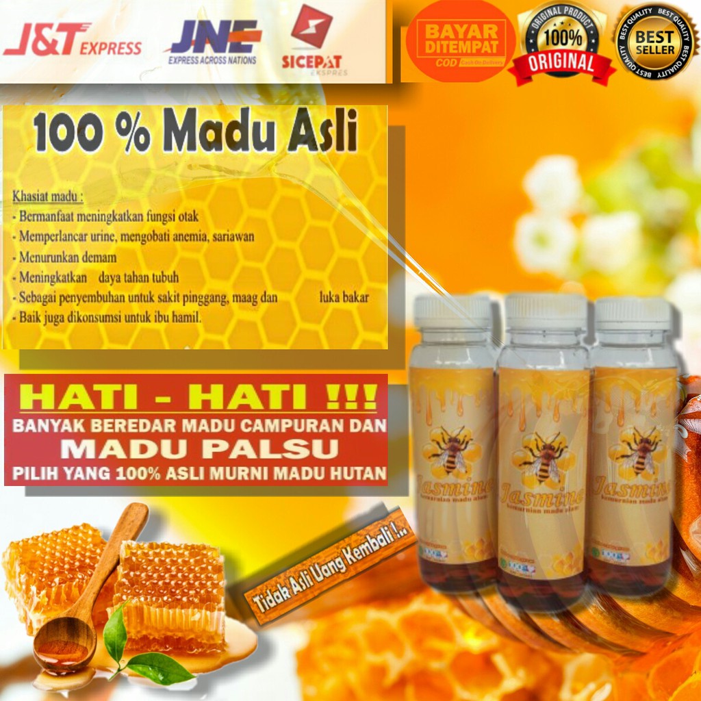 

Minuman Kesehatan Madu Honey Hutan Sarang Murni Sehat Asli 100% Nusantara 300Gram