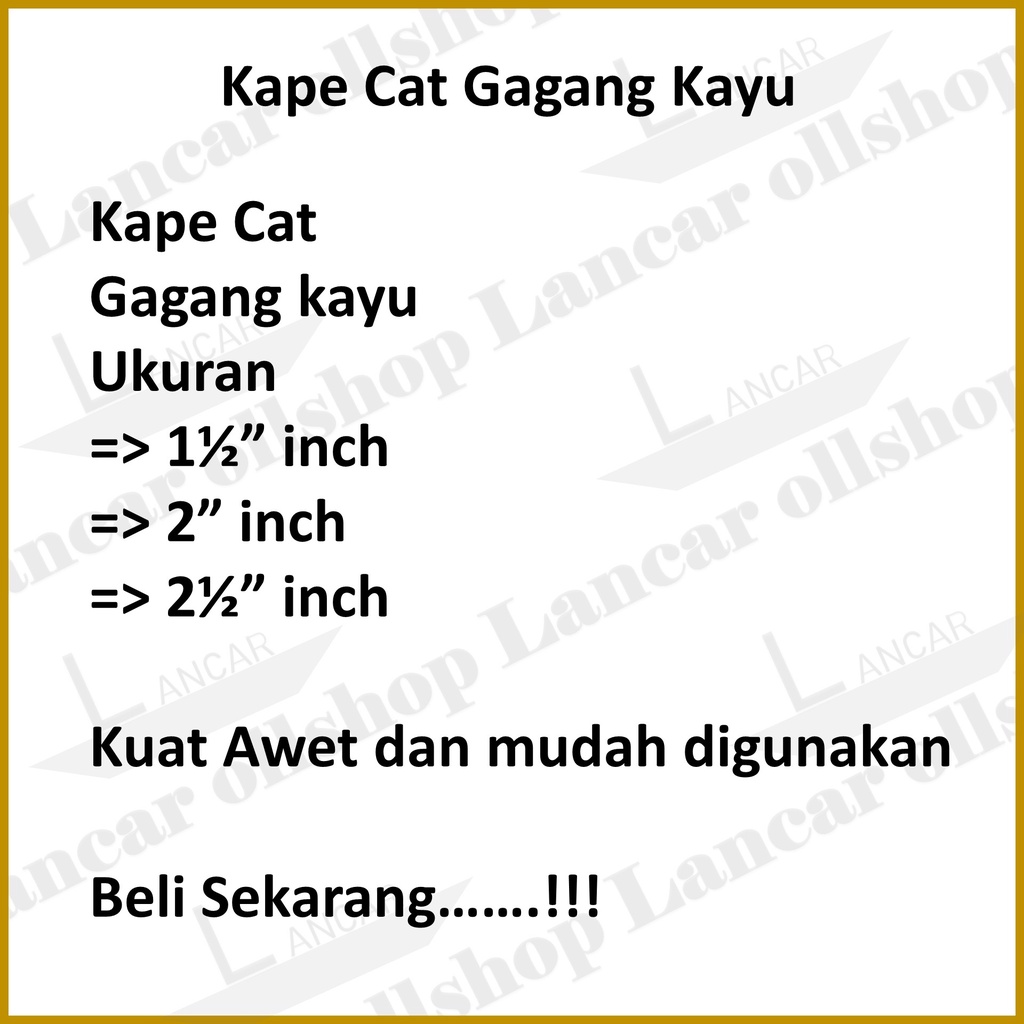 Kapi cat gagang kayu / Kape Cat