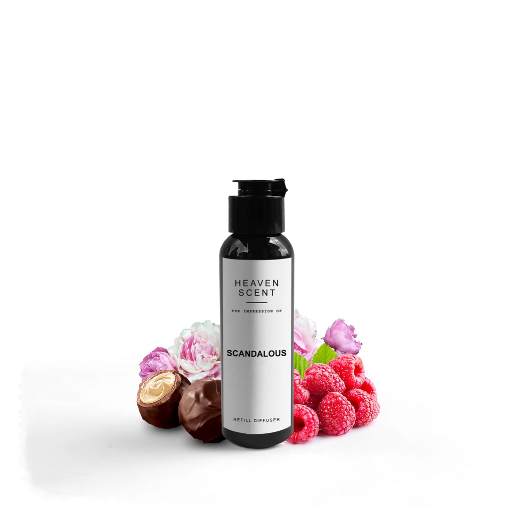 HEAVEN SCENT Refill Luxury Reed Diffuser 100 ml - Pengharum Ruangan Aromaterapi Inspired by Fragrance-Scandalous