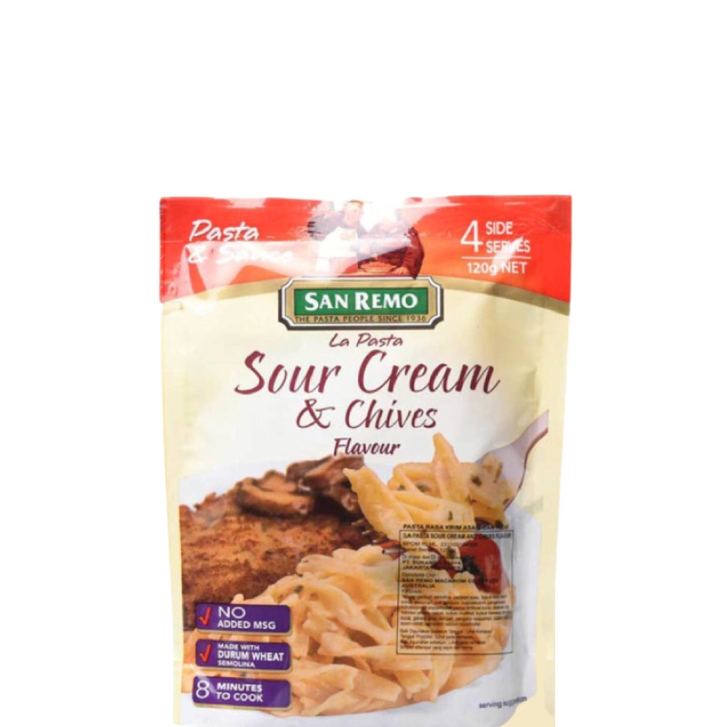 San Remo La Pasta Sour Cream & Chives 120 gr